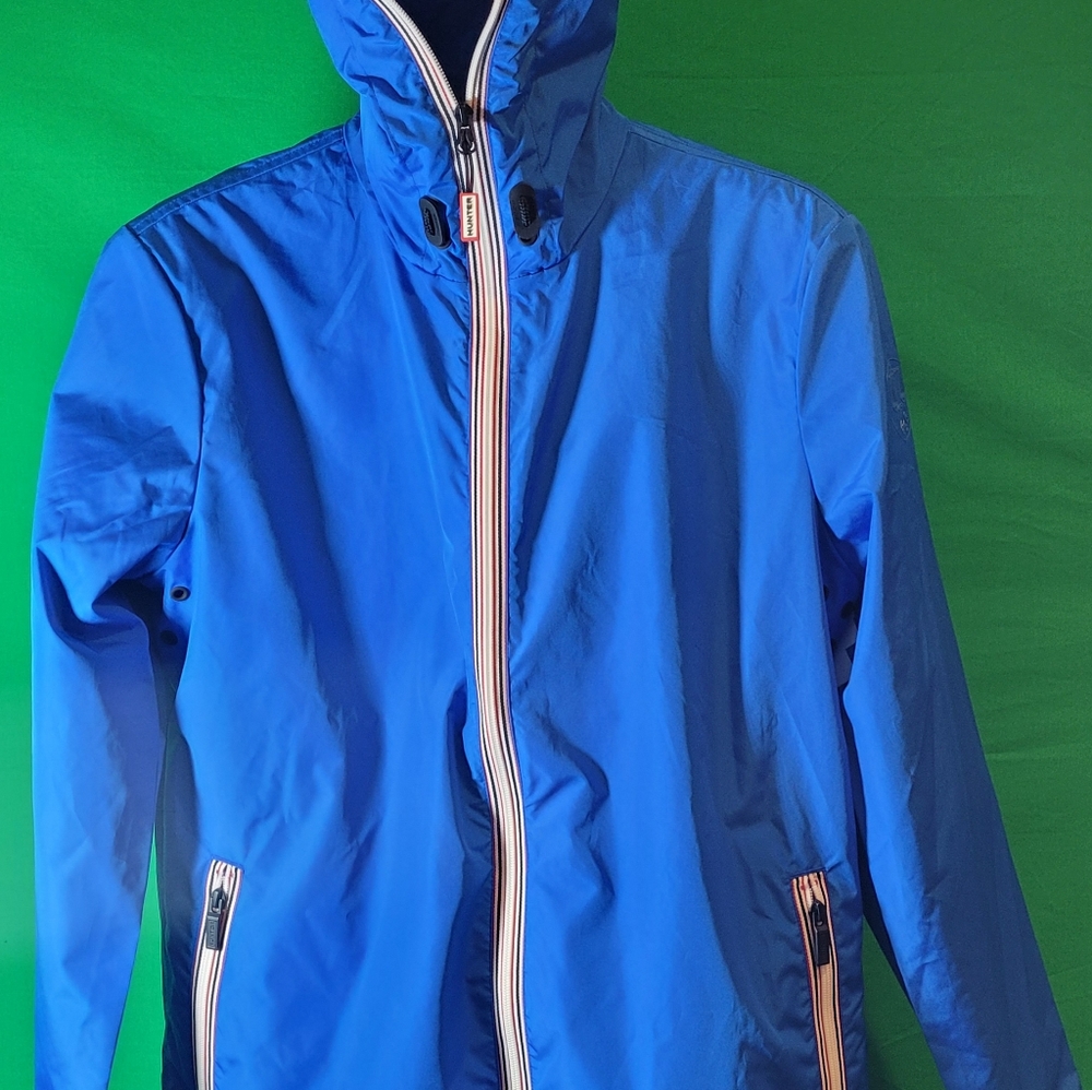 Hunter Men's Original Shell Hooded Jacket Bucket Blue Size Medium